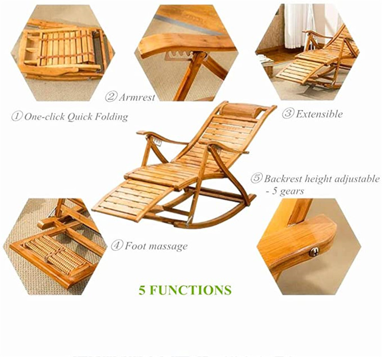 natural bamboo beach chair