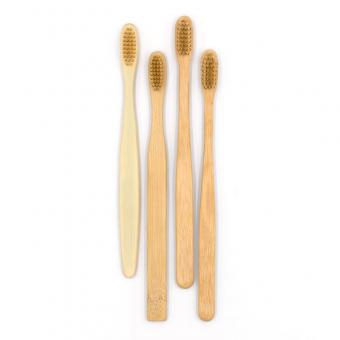 natural wooden bamboo handle toothbrush